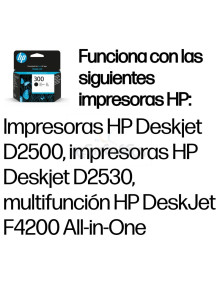 Cartucho de tinta CC640EE HP - HP Cartucho de tinta original 300 negro