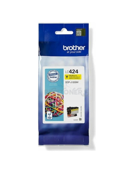 Cartucho de tinta LC424Y BROTHER - BROTHER tinta amarilla para DCPJ1200W LC424Y