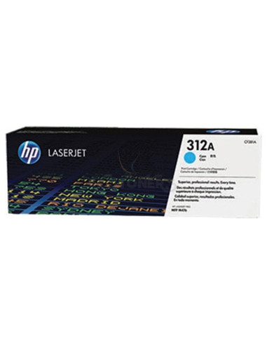 Toner CF381A HP - HP TONER CIAN CF381A Nº312A Color LaserJet Pro MFP M476DN, MFP M476DW, MFP M476NW 2.700PG.