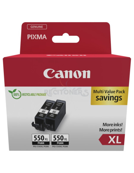 Cartucho de tinta 6431B010 CANON - Canon 6431B010 cartucho de tinta 2 pieza(s) Original Negro