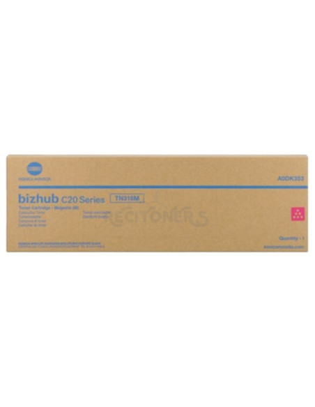Toner A0DK353 KONICA MINOLTA - KONICA MINOLTA BIZHUB C20P Toner Magenta TN318M