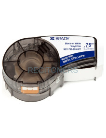 Papeleria M21-750-595-WT BRADY - BRADY Cinta para impresora de etiquetas, color Negro sobre fondo Blanco 2