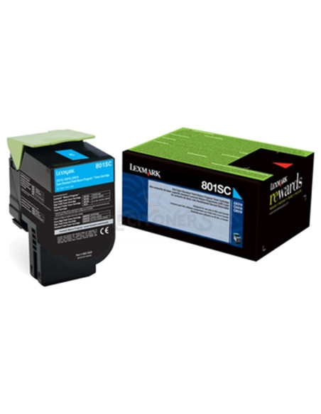 Toner 80C2SC0 LEXMARK - LEXMARK TONER CIAN RETORNABLE CX/310/410/510 ALTA CAPACIDAD