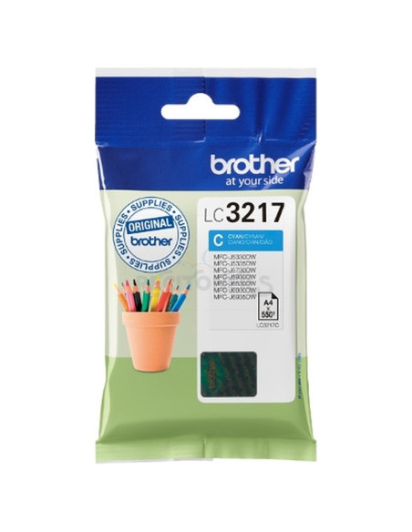 Cartucho de tinta LC3217C BROTHER - BROTHER Cartucho de tinta cian para MFCJ5330,MFCJ6530DW,MFCJ6930DW