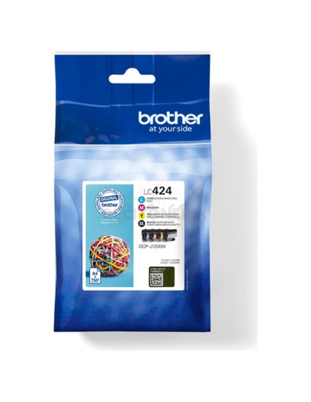 Cartucho de tinta LC424VAL BROTHER - BROTHER TINTA BK/C/ M/Y DCP-J1200W/J120WE - PACK 4 COLORES