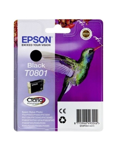 Cartucho de tinta C13T08014011 EPSON - EPSON CARTUCHO NEGRO R/265/285/360 RX/560/585/685 P/50 PX/650/700W/710W/800FW/810FW