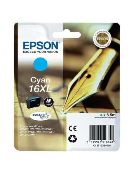 Cartucho de tinta C13T16324012 EPSON - EPSON CARTUCHO CIAN 16XL 450 PAG. WF-2010W/2510WF/2520NF/2530WF/2540WF
