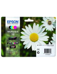 Cartucho de tinta C13T18064012 EPSON - EPSON CARTUCHO NEGRO/TRICOLOR 18 CLARIA HOME PACK 4 EXPRESSION HOME XP-/102/205/305/405