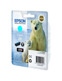 Cartucho de tinta C13T26124012 EPSON - EPSON CARTUCHO CIAN T26 300 PAG. XP/600/605/700/800