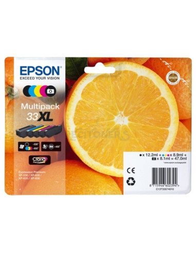 Toner C13T33574011 EPSON - EPSON BK / C / M / Y MULTIPACK 5 COLORES EXPRESSION HOME XP-530, 630, 830 - 33XL