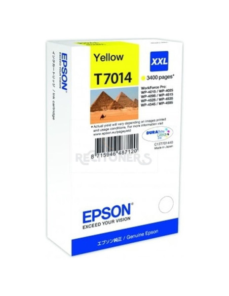 Cartucho de tinta C13T70144010 EPSON - EPSON CARTUCHO AMARILLO XXL 3.400 PAG. WORKFORCE PRO/WP4000 SERIE/WP4500