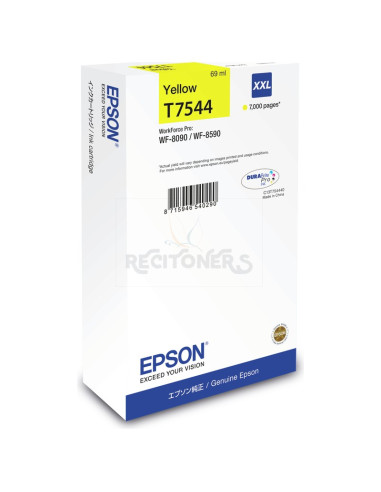 Cartucho de tinta C13T75444N EPSON - EPSON Cartucho Amarillo XXL 7000p WF-8x90