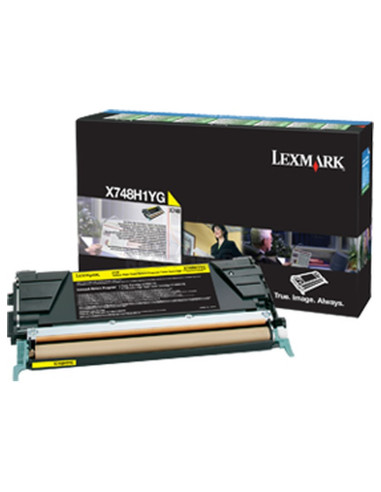 Toner X748H1YG LEXMARK - TÓNER AMARILLO ALTO RENDIMIENTO LEXMARK X748H1YG (10000 PAG)