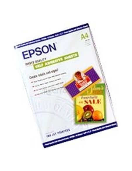 Papeleria C13S041106 EPSON - EPSON PAPEL INKJET AUTOADHESIVE A4 167GR 10 HOJAS