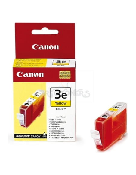 Cartucho de tinta 4482A002 CANON - CANON CARTUCHO AMARILLO BCI3EY 13ML I/550/6100/6500/850 MP/700 BJC/6000/6100/6200/6500/3000