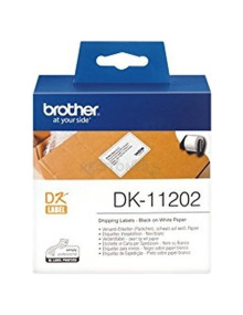 Papeleria DK11202 BROTHER - BROTHER ETIQUETA PRECORTADA BLANCO PAPEL 62X100MM 300 ETIQUETAS QL/500/550/650TD