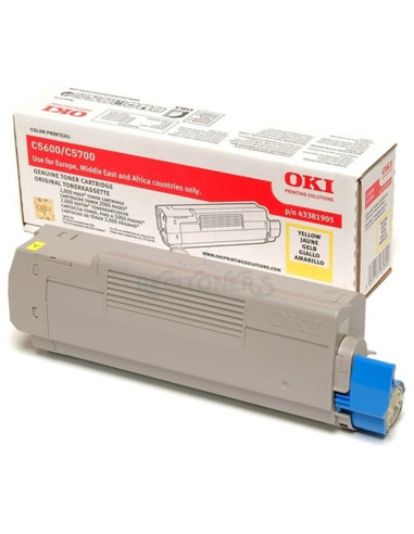 Toner 43381905 OKI - OKI TONER C5600 / C5700 - 2.000 PAG. AMARILLO