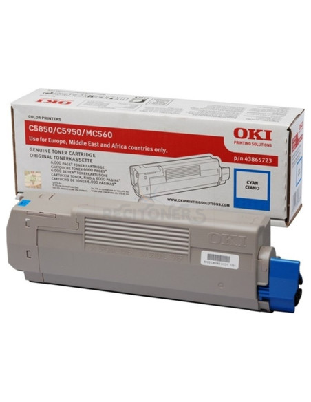 Toner 43865723 OKI - OKI TONER MC560 / C5850 / C5950 - 6.000 PAG. CYAN