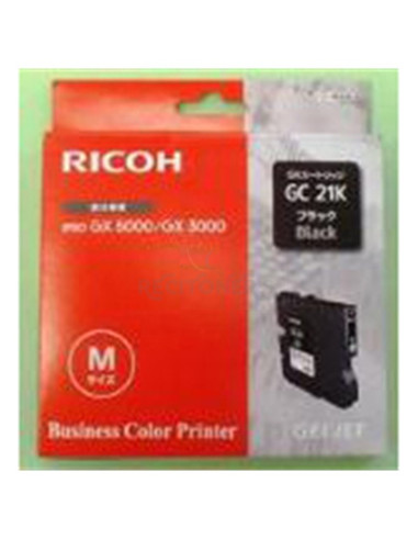 Cartucho de tinta 405532 RICOH - RICOH CARTUCHO NEGRO TYPE GC-21K 1.500 PAG. GX/3000/3050N/5050N/7000