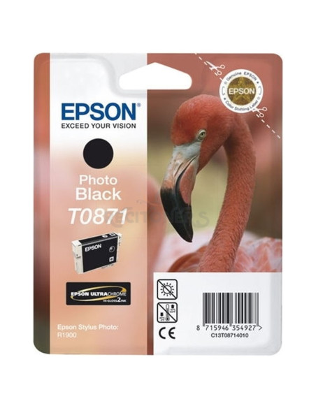 OFERTA Cartucho de tinta C13T08714010 EPSON - Epson Cartucho T0871 negro foto