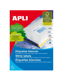Papeleria 01298 APLI - APLI ETIQUETA A4 70X36 100H BLANCO INKJET/LASER
