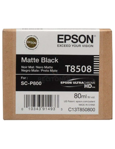 Cartucho de tinta C13T850800 EPSON - EPSON SureColor SC-P800 Cartucho Negro mate