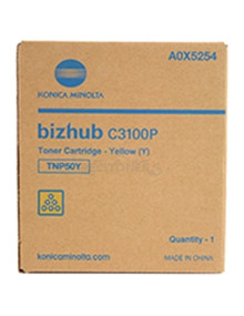 Toner A0X5254 KONICA MINOLTA - TONER KONICA BIZHUB C3100 AMARILLO TNP50Y