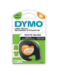 Papeleria S0718850 DYMO - DYMO CINTA AUTOADHESIVA PARA ROPA - NEGRO SOBRE BLANCO - 12MMX2M - ROTULADORAS LETRATAG