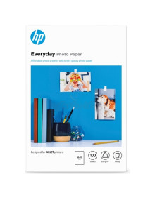 Papeleria CR757A HP - HP Papel Photo Glossy uso diario, 100 hojas, 10 x 15cm, 200gr