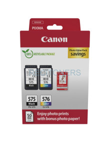 Cartucho de tinta 5438C004 CANON - CANON Cartucho PG575/CL576 Photo Value Pack ECO +50h papel Photo ECOPACK carton 2