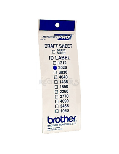 Papeleria ID2020 BROTHER - BROTHER Etiquetas identificadoras 20X20 - bolsa de 12 hojas