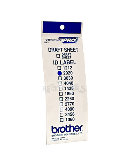 Papeleria ID2020 BROTHER - BROTHER Etiquetas identificadoras 20X20 - bolsa de 12 hojas
