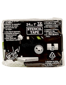 Papeleria STE151 BROTHER - BROTHER CINTA ROTULADORA DE PLANTILLA LAMINADA DE 24MMX3M (REUTILIZABLE HASTA 50 VECES)
