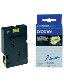 Papeleria TC601 BROTHER - BROTHER CINTA ROTULADORA LAMINADA TEXTO NEGRO SOBRE AMARILLO DE 12MMX7,7M