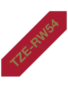 Papeleria TZERW54 BROTHER - BROTHER Cinta de tela satinada no adhesiva. Texto dorado sobre tejido rojo oscuro adhesivo. Ancho: