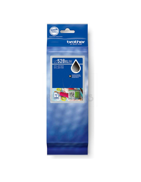 Cartucho de tinta LC528XLBK BROTHER - BROTHER Cartucho Negro para MFCJ6975DW de ultra larga duracion