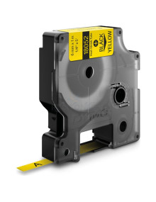 Papeleria 18052 DYMO - DYMO TUBO TERMORRETRACTIL CINTA ID1-6 - NEGRO SOBRE AMARILLO - 6MMX1´5M - ROTULADORA RHINO