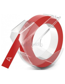 Papeleria 520102 DYMO - DYMO Cinta RELIEVE 9mm X 3mt para rotuladora Omega/junior color Rojo
