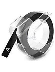 Papeleria 520109 DYMO - DYMO Cinta RELIEVE 9mm X 3mt para rotuladora Omega/junior color Negro