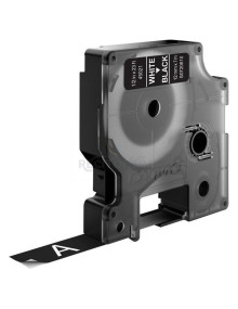 Transfer Belt S0720610 DYMO - DYMO CINTA DE TRANSFERENCIA TERMICA D1 - BLANCO SOBRE NEGRO - 12MMX7M - POLIESTER - ROTULADORA
