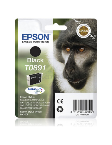 Cartucho de tinta C13T08914021 EPSON - Epson Stylus S20/SX105/SX205/405 Cartucho Negro (Radiofrecuencia + acoustic magnetic)