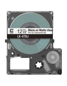 Cartucho de tinta C53S672065 EPSON - EPSON Cartucho de etiquetas Matte Tape Clear/Black 12mm(8m) LK-4TBJ
