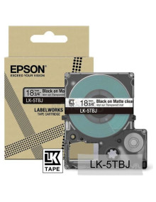 Cartucho de tinta C53S672066 EPSON - EPSON Cartucho de etiquetas Matte Tape Clear/Black 18mm(8m) LK-5TBJ