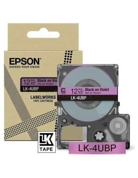 Cartucho de tinta C53S672101 EPSON - EPSON Cartucho de etiquetas Colour Tape Violet/Black 12mm(8m) LK-4UBP