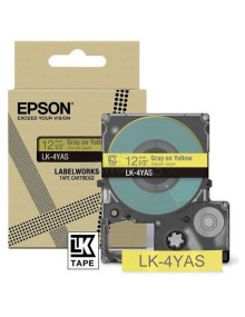 Cartucho de tinta C53S672104 EPSON - EPSON Cartucho de etiquetas Colour Tape Yellow/Grey 12mm(8m) LK-4YAS