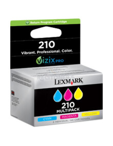 Cartucho de tinta 14L0268E LEXMARK - LEXMARK Office EDGE PRO 4000/5500/5500T Cartucho Tricolor Nº210 (Pack 3)