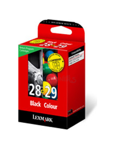 Cartucho de tinta 18C1520E LEXMARK - LEXMARK Z845/1300/X2500 Pack Cartucho Negro nº28 + Color nº29 Retornables