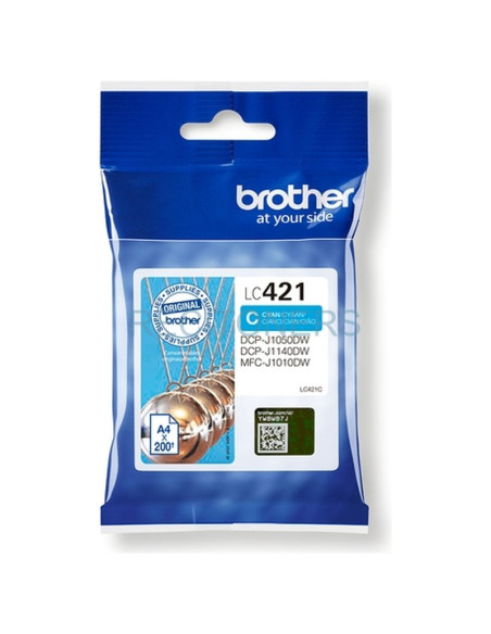 Cartucho de tinta LC421C BROTHER - BROTHER Cartucho de tinta cian LC421C para DCP-J1050DW / DCP-J1140DW / MFC-J1010DW