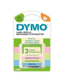 Papeleria 2213391 DYMO - DYMO CINTA COLORES PASTEL (AZUL-ROSA-PISTACHO) - 12MMX4M - PLÁSTICO - PACK 3 - ROTULADORA LETRATAG