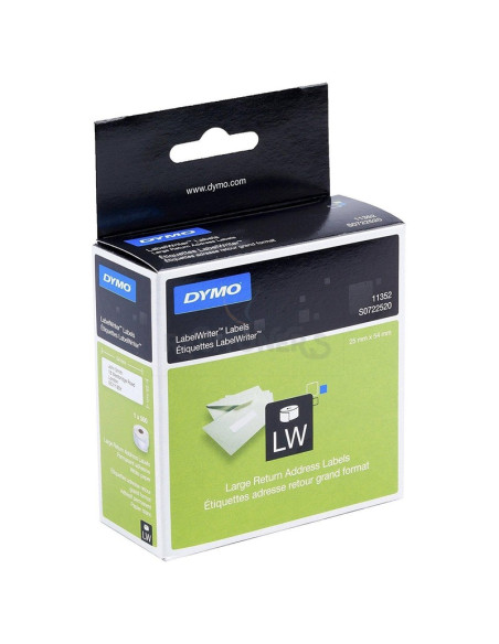 Papeleria S0722520 DYMO - DYMO ETIQUETAS DE TRANSFERENCIA TERMICA 11352 - NEGRO SOBRE FONDO BLANCO - 25X54MM - ETIQUETAS